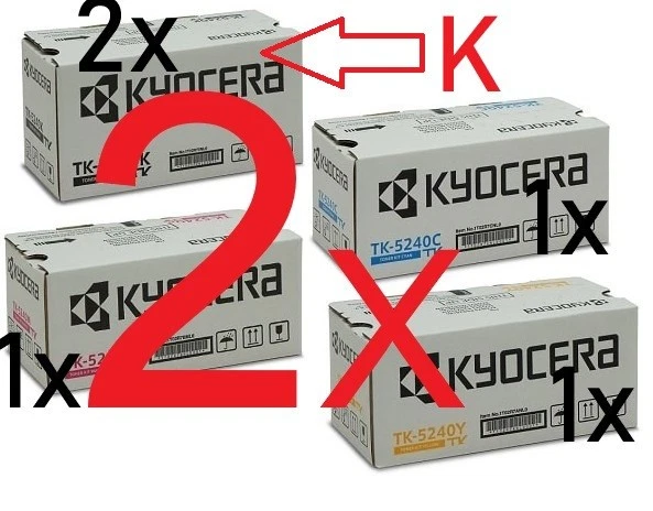 Original Kyocera TK 5240 Set Plus  5240K  TONER 5  ECOSYS M5526cdn P5026cdn - Bild 1 von 2