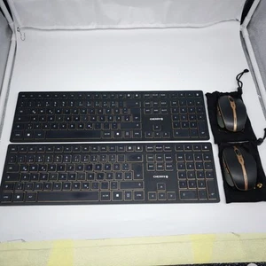 2x CHERRY DW 9100 Slim Funk-Tastatur Maus Set defekt ungeprüft Ersatzteile - Bild 1 von 6