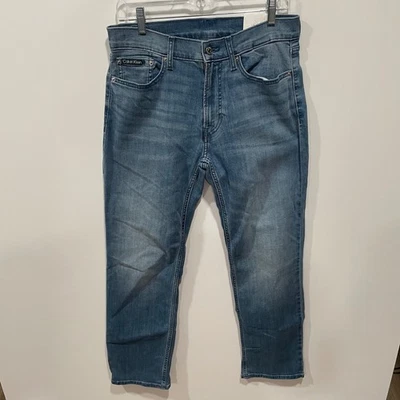 Calvin Klein Jeans Mens 30x30 Straight Medium Wash High Stretch Denim - Image 1 of 4