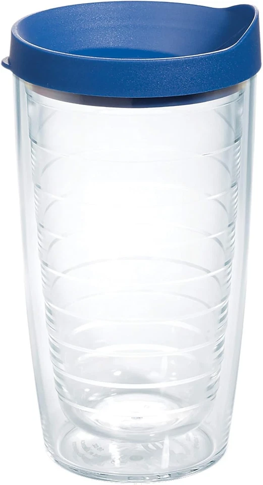 Tervis Tapa Transparente y Colorida Hecho en EE. UU. Doble Pared Aislante Tapa Azul 16oz Foto 1 de 4