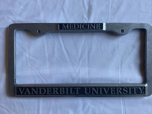 "Matrícula de medicina universitaria Vanderbilt cubierta de acero plateada y negra 12x6x,5""" - Imagen 1 de 6