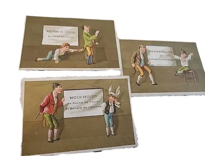 CARTÕES COMERCIAIS FRANCESES C. 1800S - LENÇOS JULES SAMSON - LEITURA RARA - Imagem 1 de 4