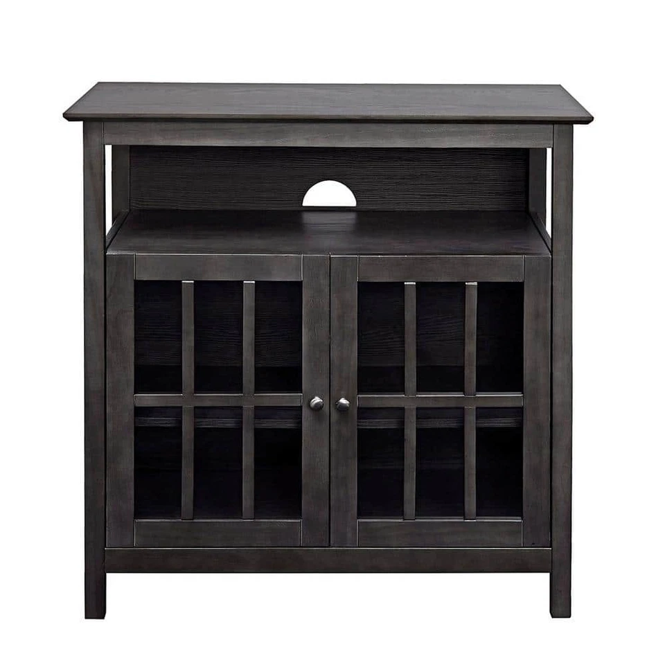 Convenience Concepts Big Sur Highboy 36" TV Stand in Chocolate Wood Finish