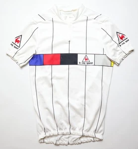 LE COQ SPORTIF 80s 1980s VINTAGE RETRO 1/4 ZIP CYCLING SHIRT JERSEY MEN M MEDIUM - Picture 1 of 15