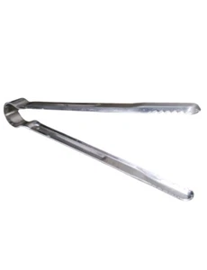 Kitchen Tongs Food Tongs No Clamp Serving Easy Stainless Steel Veggies Bread 9" - Picture 1 of 9
