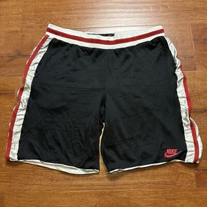 Vintage Nike Basketball Shorts Mens L Black Satin Classic Retro Y2K 90s Street - Picture 1 of 18