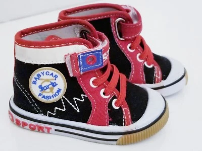 Little Berry Black red blue Sport high top boys sneakers Baby-sz 3 - Imagem 1 de 4