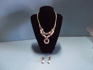 Fashion Jewelry 2 Necklace's 8"in/7"in and Dangle Drop Stud Earrings - Picture 1 of 9