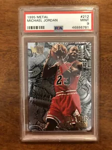 1995 Michael Jordan Metal #212 Nuts & Bolts PSA 9 Mint - Picture 1 of 2