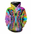 Psychedelic Butterfly Casual Women Men 3D Print Hoodies Pullovear Sweatshirts