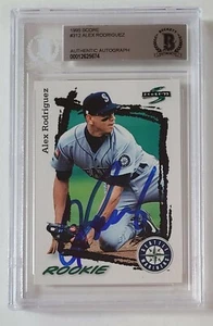 Alex Rodriguez SIGNED 1995 Score #312 RC Rookie BGS BAS Authentic Mariners - Picture 1 of 2
