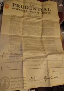 POLICE DER AUFSICHTSVERSICHERUNGSGESELLSCHAFT JULI 1933 PRÄMIENZAHLUNGSBELEG VORKRIEG - Bild 1 von 4