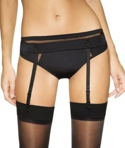 NEW WONDERBRA black stripe stocking belt sml - Zdjęcie 1 z 2