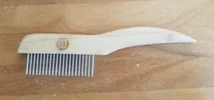Mikki pet brush metal spikes with wooden handle NEW - Picture 1 of 1