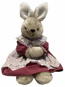 1986 Chadwick Miller Plüschhase Kaninchen 18 Zoll Stoff rosegrau mit Gehrock Ostern - Bild 1 von 9