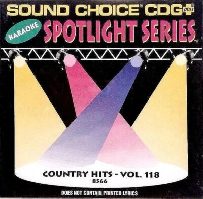 SOUND CHOICE KARAOKE COUNTRY HITS #118 cdg CD+G SC8566 HARD TO FIND - 15 SONGS - Image 1 of 2