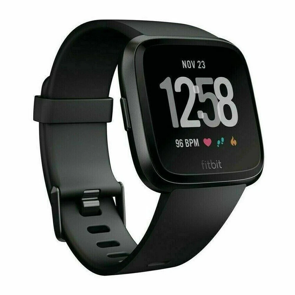 For Fitbit Versa Smart Watch Fitness Activity Tracker Black - Image 1 of 1