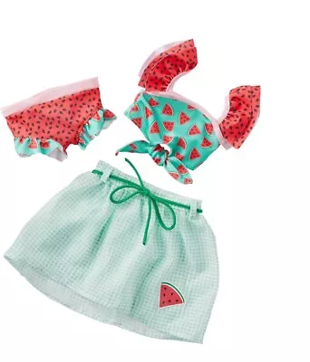 My Life As Watermelon Print Swimsuit & Sheer Skirt Cover-Up Outfit for 18" Dolls - Image 1 of 4