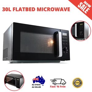 30L Flatbed Microwave Oven 1400W 5 Power Level Larger Dishes Easy Cleaning - Picture 1 of 7