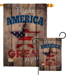 Make America Great Again Donald Trump Re-Election Support Garden House Yard Flag - Picture 1 of 13