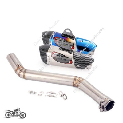 Silenciador de tubo medio silenciador sistema de escape para CF-Moto 650MT 650NK 400NK 2014-2024 Foto 1 de 4