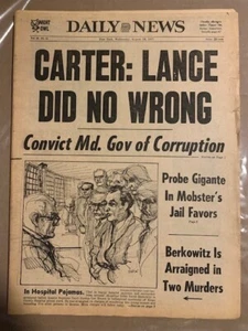 "SON of SAM"  original complete Sam Berkowitz .44 Caliber killer 1977 newspaper - Picture 1 of 1