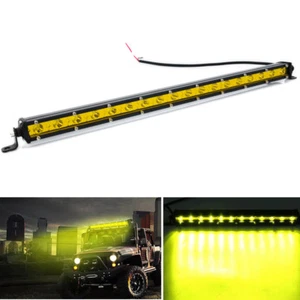 20 inch 54W Yellow Slim LED Work Light Bar Single Row Offroad Driving Car Truck - Picture 1 of 8