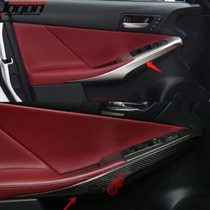 Cubiertas reposabrazos para puerta interior de carbono 14-22 carbono para Lexus IS200t 300 AWD 350 F - Imagen 1 de 11