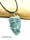 REIKI ENERGY CHARGED RAW GREEN JADE RAW PENDANT NECKLACE NATURAL CRYSTAL HEALING