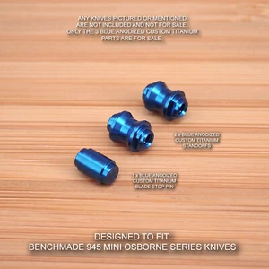 Benchmade 945 945BK-1 Mini Osborne 3pc Titanium Standoff & Blade Stop Pin Set - Picture 1 of 2