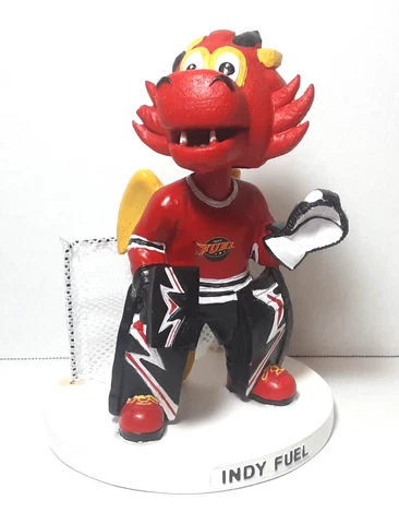 Indy Fuel Nitro Mascot Hockey Goalkeeper Bobblehead Cover