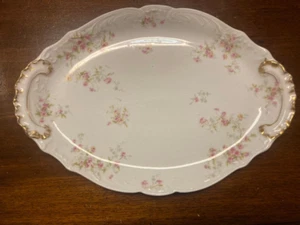 Vtg Theodore Haviland Limoges France Oval 14" x 9.5" Tray Platter Floral Gold - Picture 1 of 8