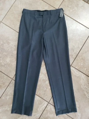 Pantalones de Vestir JOHN HENRY Calce Clásico Gris Poliéster/Rayón 36 X 32 ORG $60 NUEVOS CON ETIQUETAS Foto 1 de 4