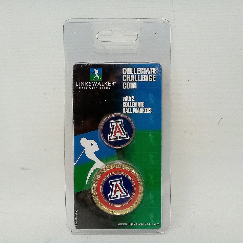 Linkswalker Collegiate Challenge 2 Coin Ball Magnetic Markers - Arizona WildCats - image 1 of 4
