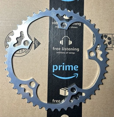 NUEVO Plato de sauce Rivendell 49T 135 BCD se adapta a Campagnolo posición exterior CNC Foto 1 de 3