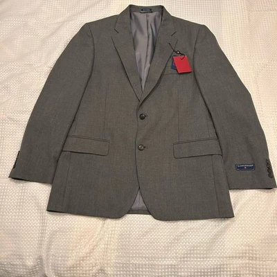 NUEVO CON ETIQUETAS - Traje Chaqueta 42R Gris Abrigo Blazer Doble Ventilación Elegante Foto 1 de 4