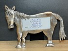 Vintage Pewter Horse Pony Frame 7"x5" Photo 3.5"x 1.75"Equestrian Decor Taiwan