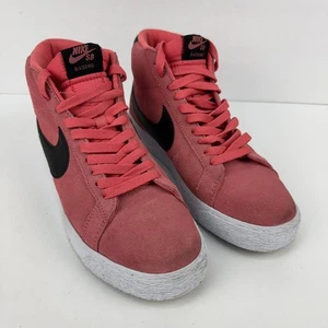 Nike SB Blazer Mid Scarpe Donna Taglia 7 Rosa Nero Sneakers Skateboard - Foto 1 di 17