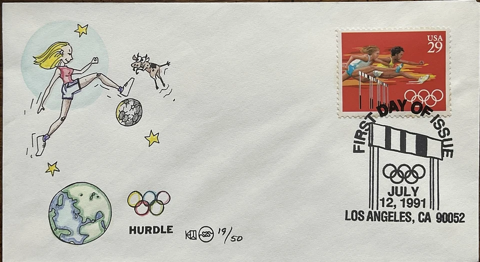 Steve Wilson Hand Painted 2557 Olympics Hurdle  - Image 1 of 1