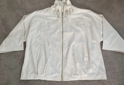 Chicos Travelers Funnel NK Jacket Modern Ecru Size 3 (XL 16) - Image 1 of 4