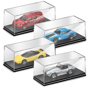4 pezzi 1/64 vetrina acrilico modellini auto vetrina 4,17 x 1,81 x 1,81 pollici - Foto 1 di 6