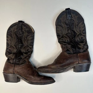 Dan Post braune Leder Cowboystiefel 8 - Bild 1 von 8