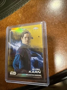 2024 Topps Chrome Star Wars SSP Gold Holo /50 Syril Karn #12 Rare Mint - Picture 1 of 5