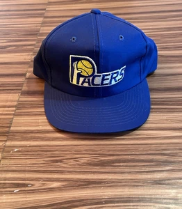 Indiana Pacers Vintage 90's Snapback Cap Hat Blue - Picture 1 of 7