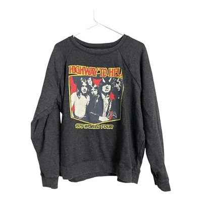 Lucky Brand ACDC XL Womens Band Concert Sweatshirt Hoodie Music Fan Tour - Image 1 of 3