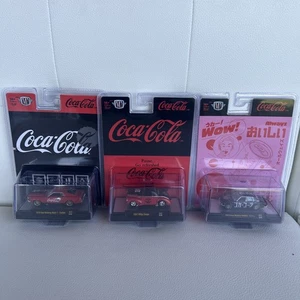 M2 Coca-Cola 1970 Ford Mustang, 1941 Willys Coupe, And 1969 Datsun Bluebird - Picture 1 of 4