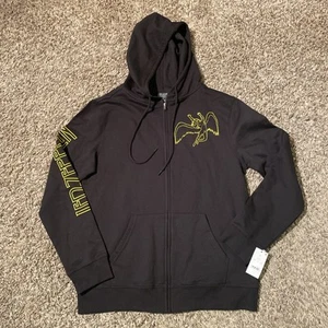 Led Zeppelin Men's Black Full Zip Symbols Hoodie Sweatshirt, Size Medium New - Picture 1 of 10