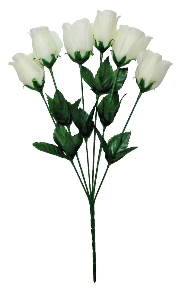 (Paquete de 12) Crema Marfil Rosa 14" Bush Valor Hogar Seda Flor Decoración Interior Exterior Foto 1 de 1