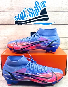 NIKE MERCURIAL SUPERFLY 8 PRO KYLIAN MBAPPE FLAMES PURPLE DJ3977-506 SIZE 10.5 - Picture 1 of 7