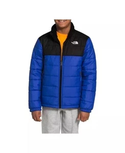 The North Face Outwear Jacket Kids Size S(7/8) Blue Reverse Puffer Fleece - Picture 1 of 6